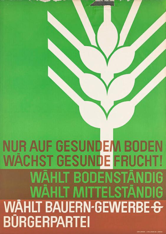 Wählt Bauern- Gewerbe- und Bürgerpartei - Nur auf gesundem Boden wächst gesunde Frucht!