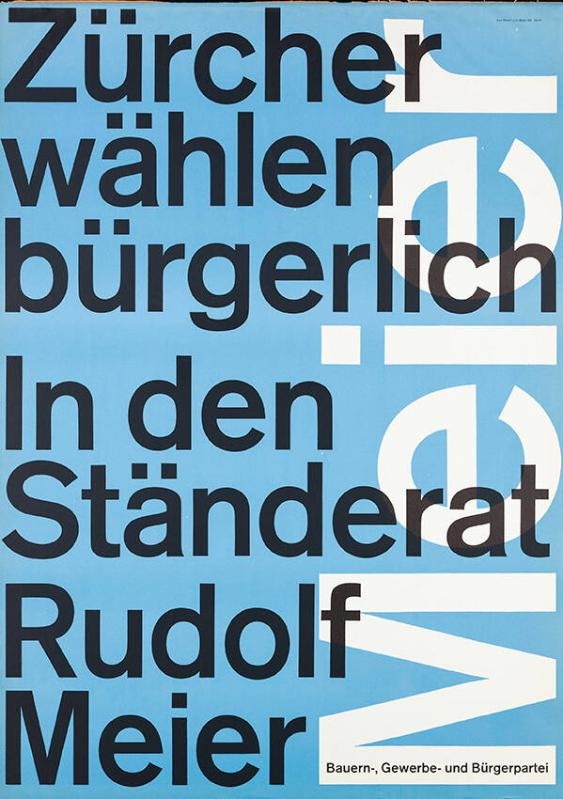 Zürcher wählen bürgerlich - In den Ständerat Rudolf Meier
