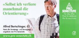 "Selbst ich verliere manchmal die Orientierung" - Alfred Bertschinger, 65 - Nutzt die Beratungs- und Bewegungsangebote von Pro Senectute - www.pro-senectute.ch