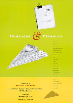 Business & Pleasure - The Work of Alexander Isley Design - Australian Graphic Design Asssociation - 1995 Conference