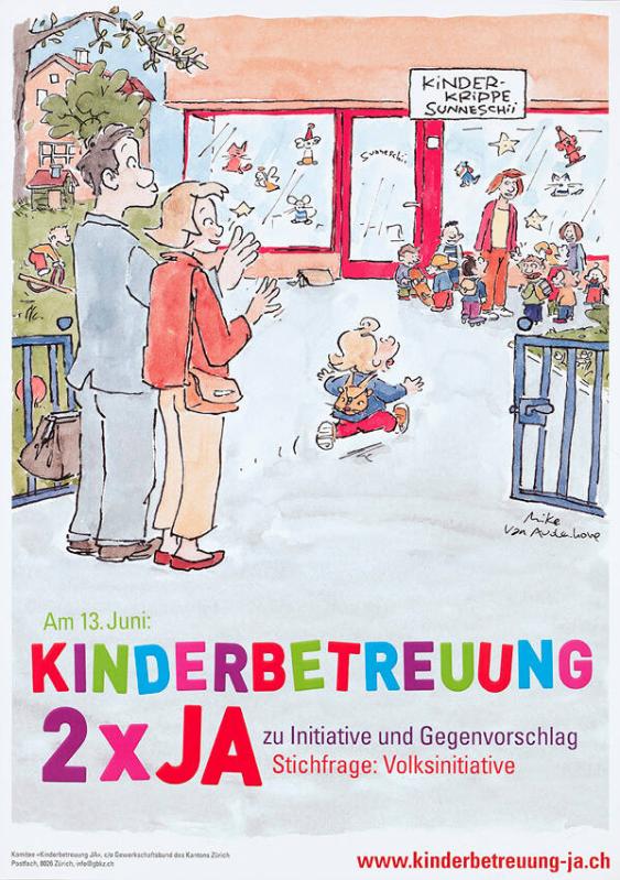 Am 13. Juni: Kinderbetreuung 2 x Ja zu Initiative und Gegenvorschlag - Stichfrage: Volksinitiative