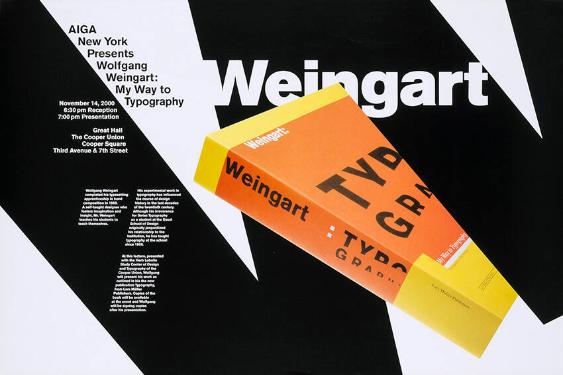 AIGA New York presents Wolfgang Weingart:My Way to Typography