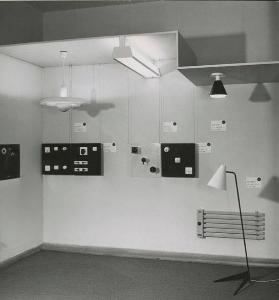 SWB-Sonderschau "Die gute Form" an der Mustermesse Basel 1955 - Beleuchtungskoje