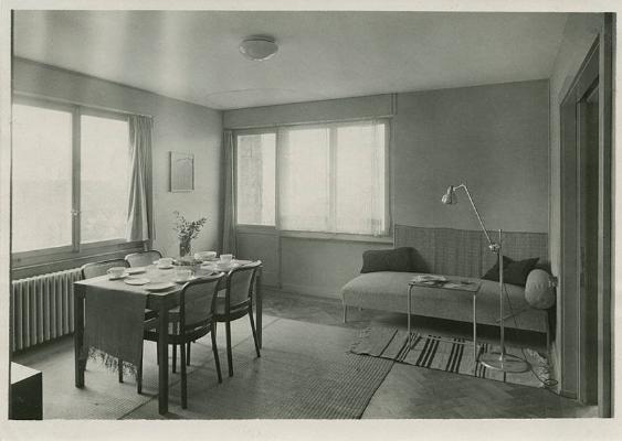 Wohnzimmerinterior - Wohnausstellung Neubühl Zürich 1931