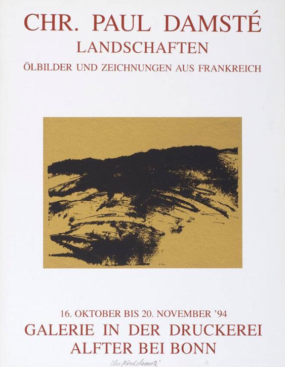 Chr. Paul Damsté - Landschaften - Ölbilder und Zeichnungen aus Frankreich - Galerie in der Druckerei - Alfter bei Bonn