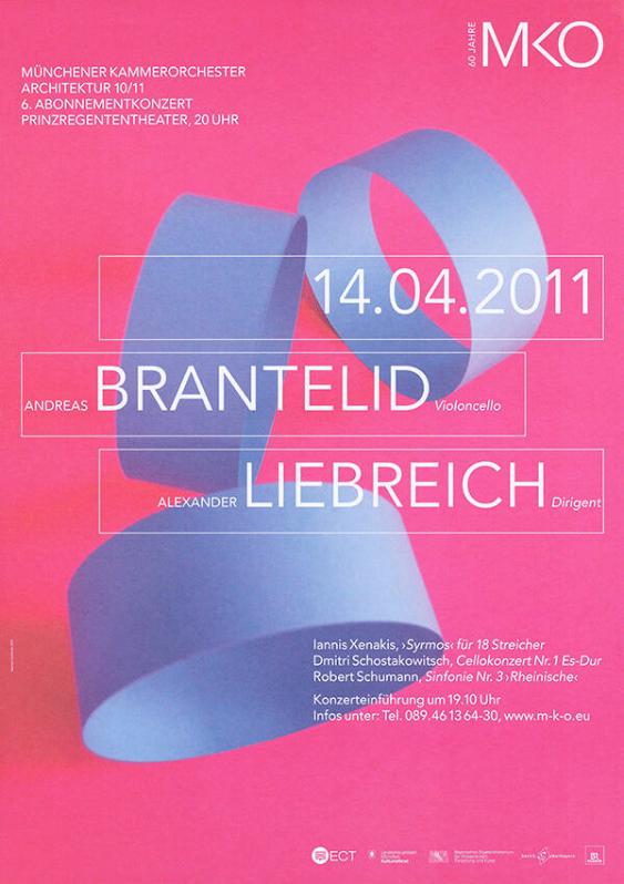 Münchener Kammerorchester - Architektur 10/11 - 6. Abonnementkonzert - Andreas Brantelid - Alexander Liebreich - 60 Jahre MKO