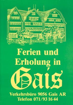 Ferien und Erholung in Gais - Verkehrsbüro Gais AR