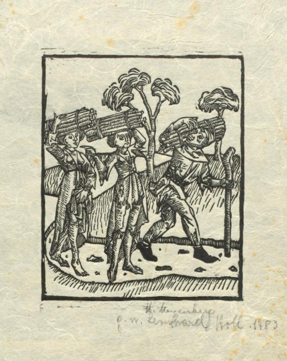 Holzschnitt nach Lienhart Holl. 1483