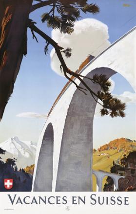 Macht Ferien!; Edmund Welf, Vacances en Suisse, Lithografie, 1946, Museum für Gestaltung, Plaka…