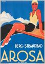 Macht Ferien!; Johannes Handschin, Berg-Strandbad - Arosa – Schweiz, Plakat, 1933, Museum für G…