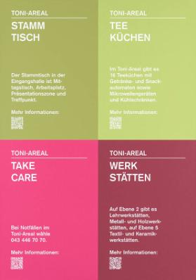 Toni Areal - Stammtisch - Teeküchen - Take Care - Werkstätten