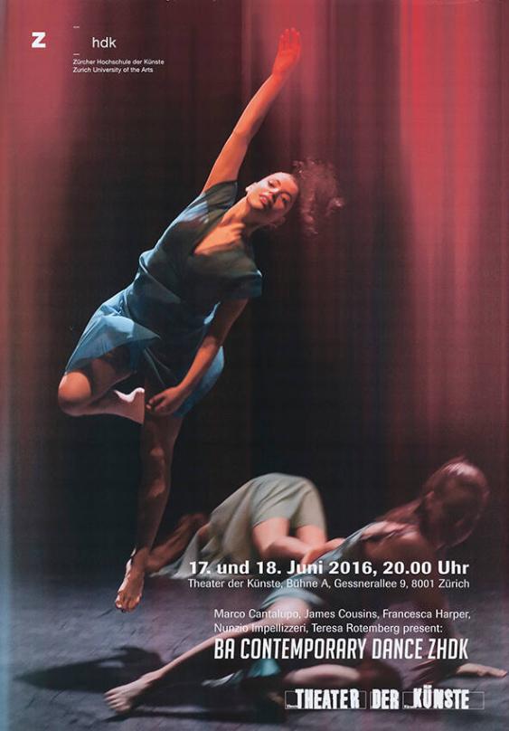 BA Contemporary Dance ZHdK - Theater der Künste - Bühne A - Gessnerallee Zürich - Zürcher Hochschule der Künste