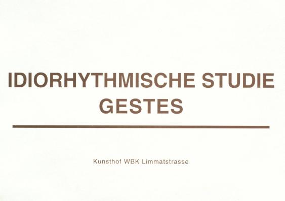 Idiorhythmische Studie