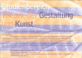 HGKZ, Studienbereich Theorie der Gestaltung und Kunst