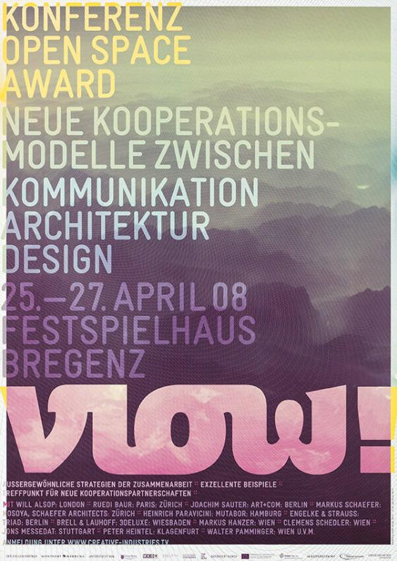 Konferenz Open Space Award - Neue Kooperationsmodelle zwischen Kommunikation Architektur Design - vlow!
