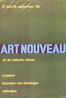 Art Nouveau - uit de collectie Citroen - museum boymans-van beuningen rotterdam