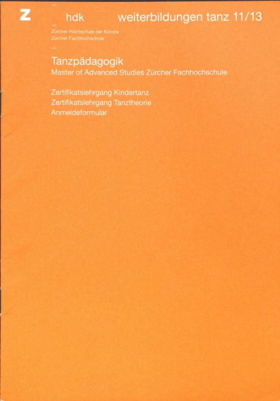 Weiterbildungen Tanz 11/13
