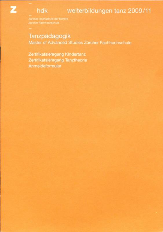 MAS in Tanzpädagogik