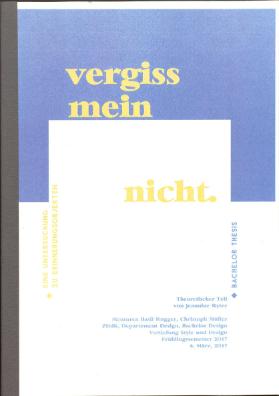 Vergiss mein nicht