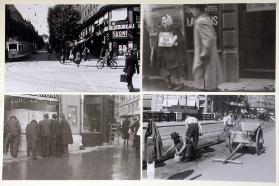 Vier Strassenszenen in Zürich ( Tod Hitler )