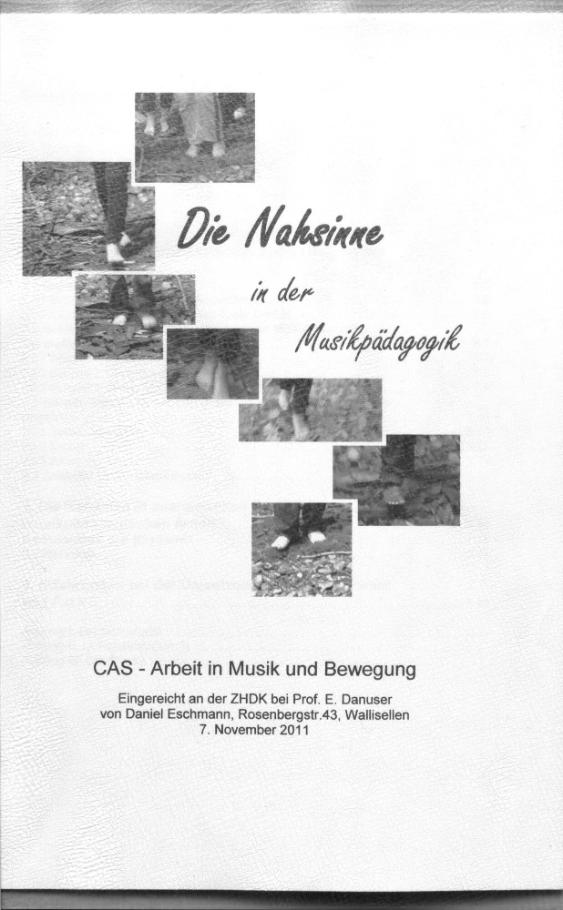 Die Nahsinne in der Musikpädagogik