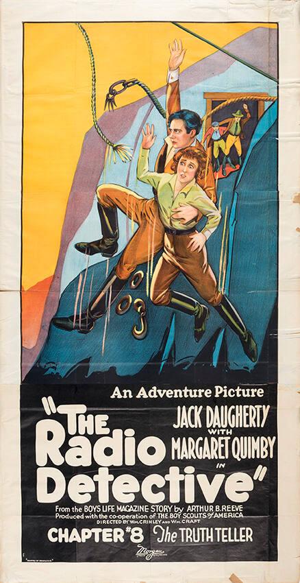 An adventure picture - Jack Daugherty with Margaret Quimby in "The Radio Detective" - Chapter #8 - The Truth Teller