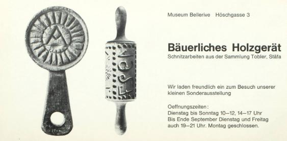 Bäuerliches Holzgerät. Sammlung Tobler