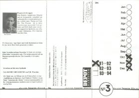 Junges Theater Zürich No 3, Spielplan Oktober-Dezember 1992