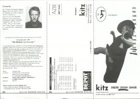 Junges Theater Zürich No 5, Spielplan November-Dezember 1993