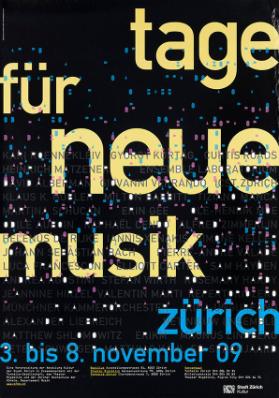 Tage für Neue Musik Zürich - Stadt Zürich Kultur