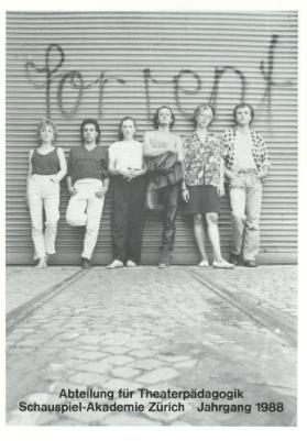 Vorsprechen 1988, Abteilung für Theaterpädagogik