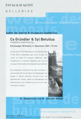 Co Gründler & Syl Betulius - Installation "Shimmering", salle de bains @ museum bellerive




