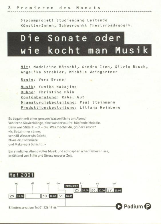 Die Sonate oder Wie kocht man Musik