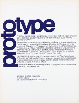 Prototype - Centre de création industrielle - Mobilier urbain