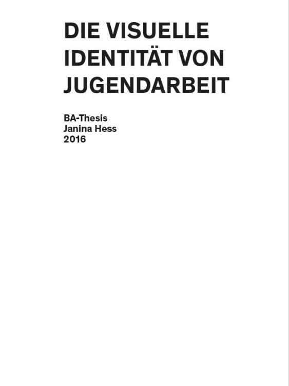 Die Visuelle Identität von Jugendarbeit