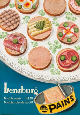 Lenzburg - Hero Pains - Scatola ovale fr. 1.10 - Scatola rotonda fr. -.70