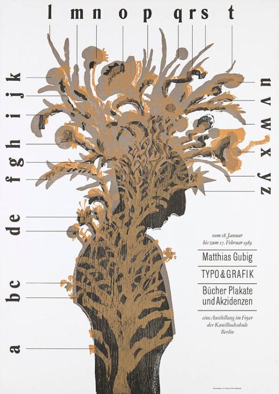 Matthias Gubig - Typo & Grafik - Bücher Plakate und Akzidenzen - Eine Ausstellung im Foyer der Kunsthochschule Berlin
