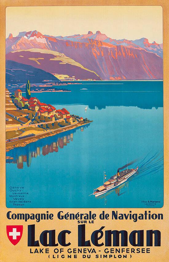 Compagnie Générale de Navigation sur le Lac Léman - Lake of Geneva - Genfersee - Ligne du Simplon