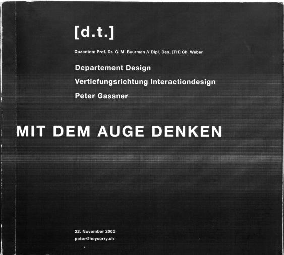 Mit dem Auge denken