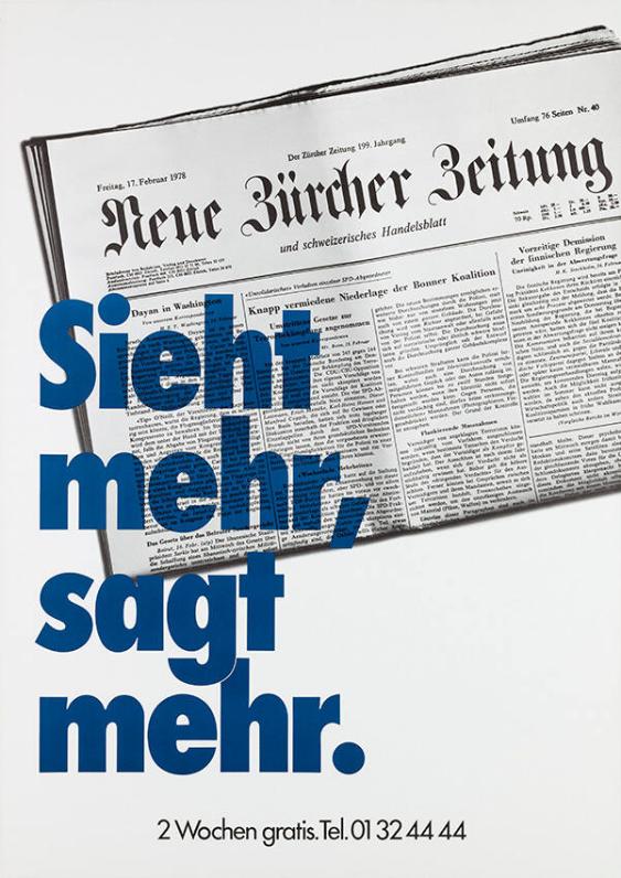 Neue Zürcher Zeitung - Sieht mehr, sagt mehr.