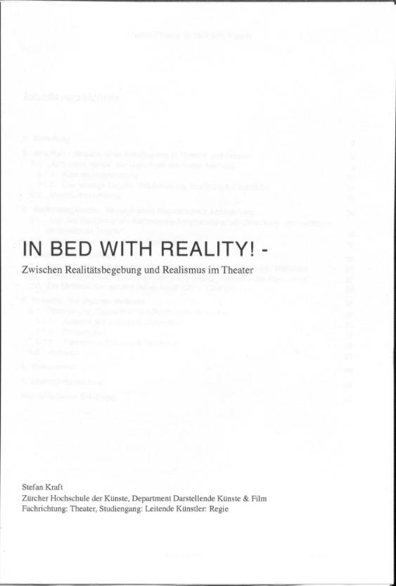 In Bed with Reality!