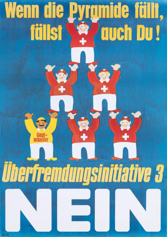 Wenn die Pyramide fällt, fällst auch Du! Überfremdungsinitiative 3 - Nein