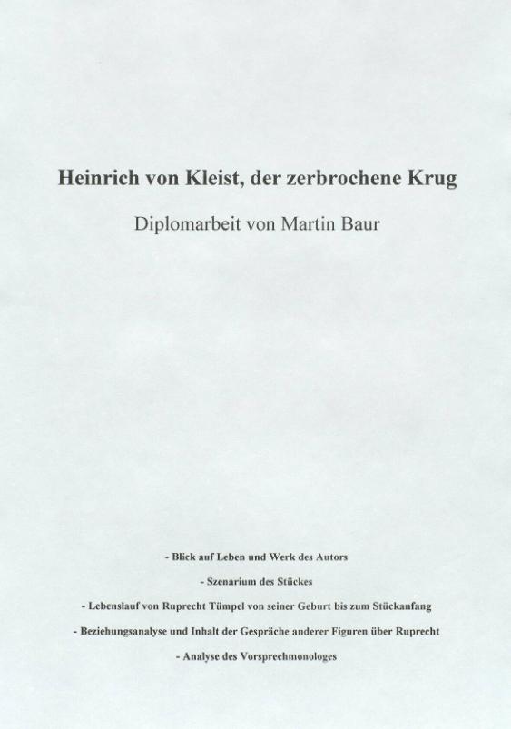Heinrich von Kleist - Der zerbrochene Krug