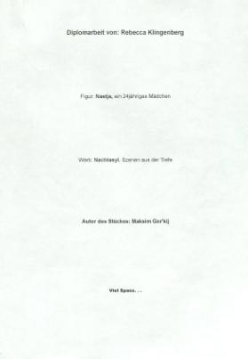 Nachtasyl - Szenen aus der Tiefe von Maxim Gorki