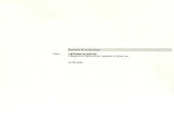 4.48 Psychose von Sarah Kane