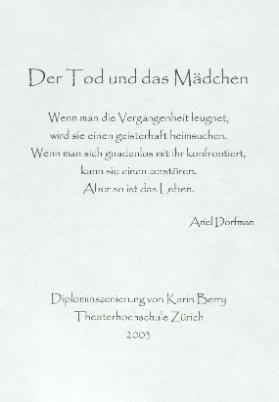 Der Tod und das Mädchen