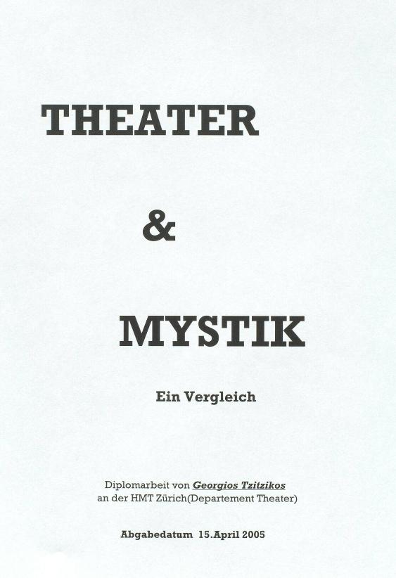 Theater und Mystik