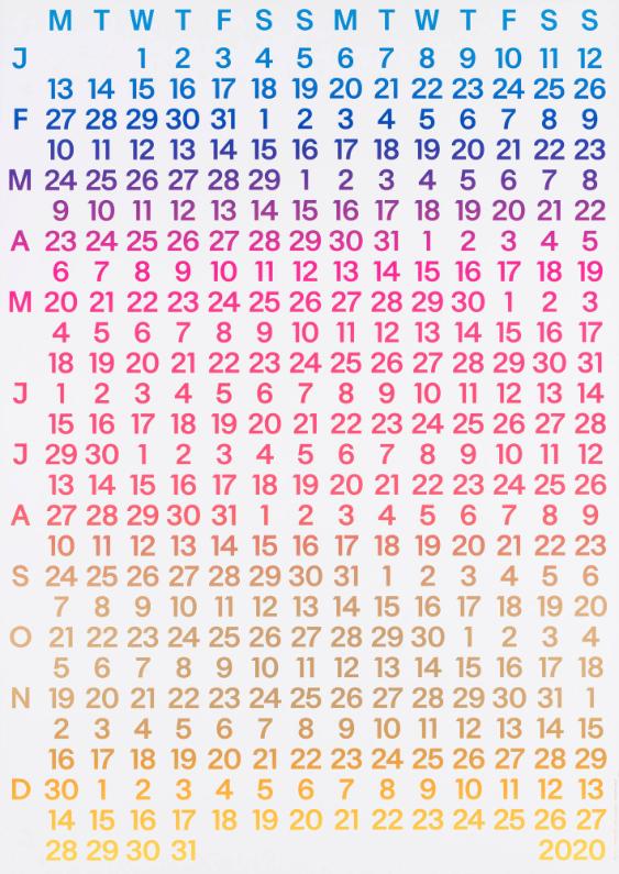 J - F - M - A - M - (...) - 1 -2 -3 -4 - 5 - (...) - 2020