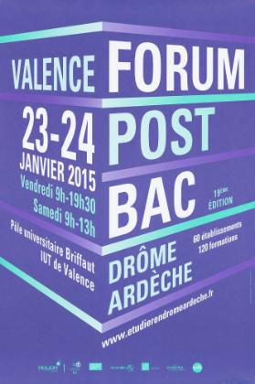 Forum Post Bac - Valance - Pôle Universitaire Briffaut 2015