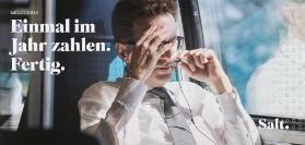 Einmal im Jahr zahlen. Fertig. Salt.